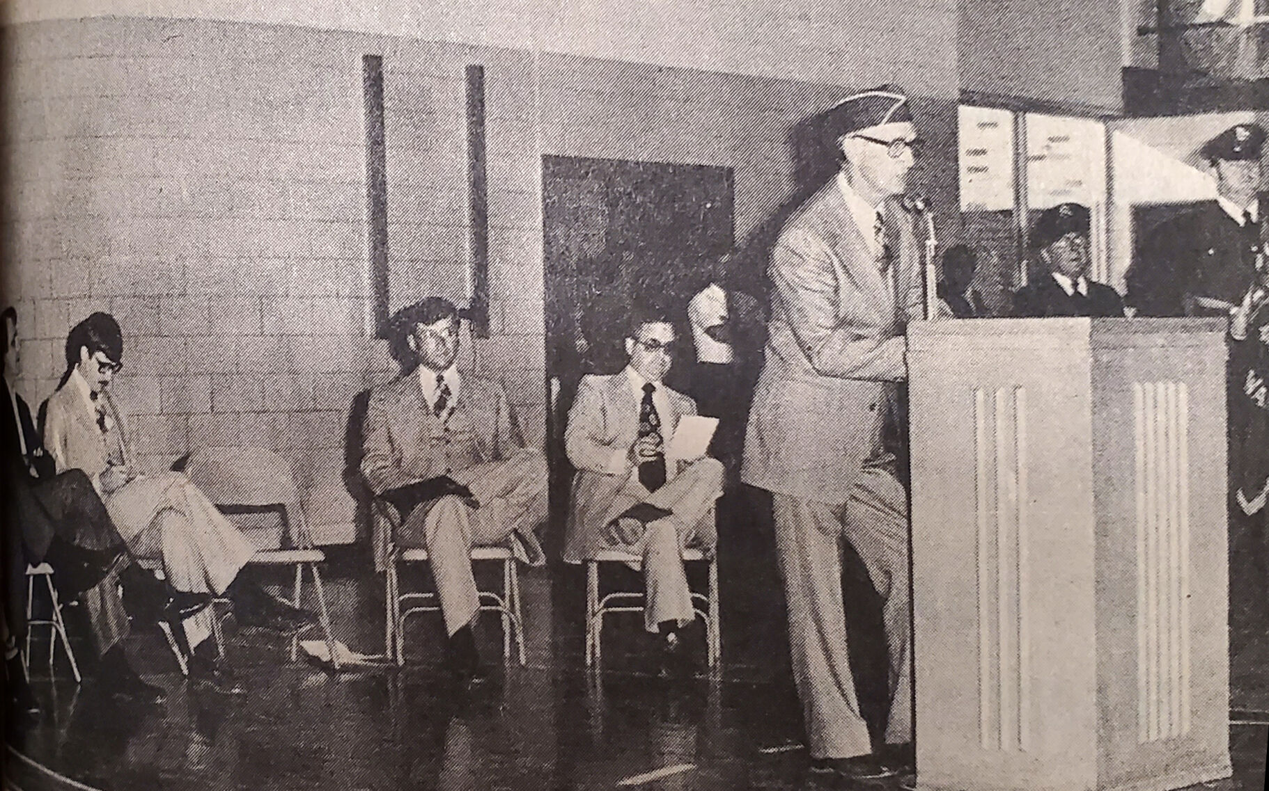 D. H. (Dutch) Borcherding spoke on Veterans Day
